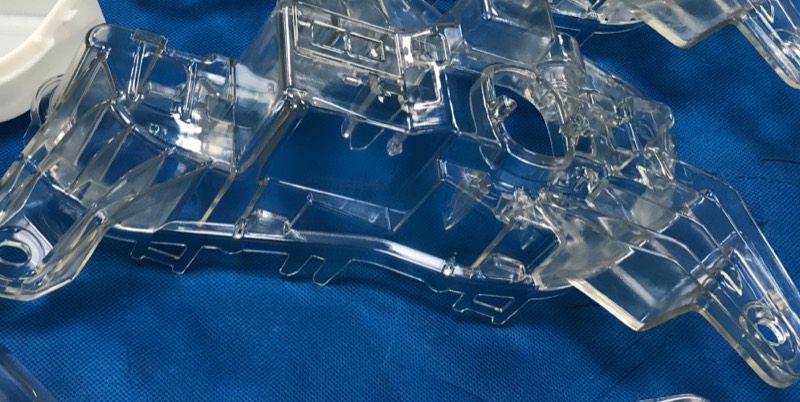 Crystal-clear polished SLA resin housing — 3D printing