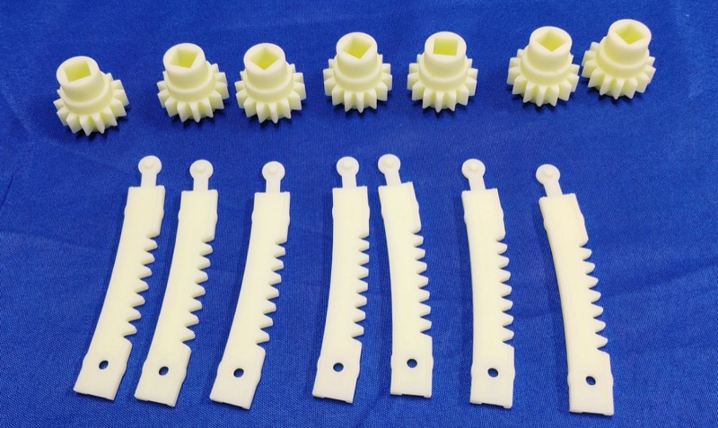 Ivory SLA resin gears and toothed racks — More projects