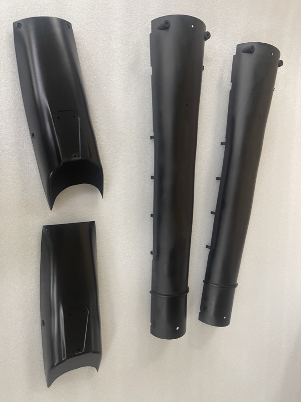 Black matte vacuum-cast PU shells and tubes — More projects
