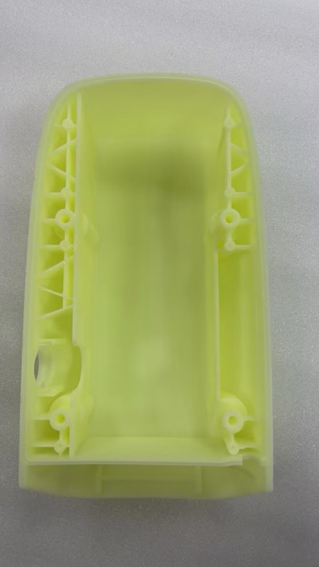 Translucent yellow vacuum-cast PU housing shell — Vacuum casting