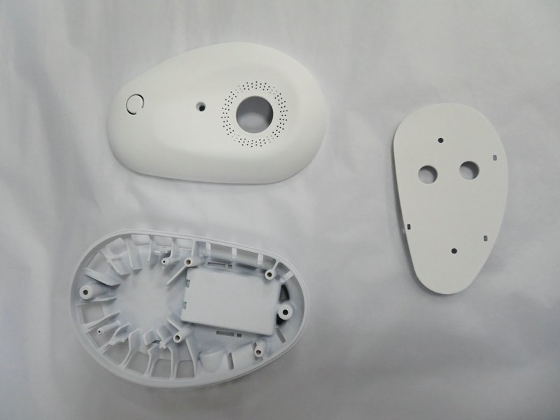 White vacuum-cast electronic housing set — Vacuum casting